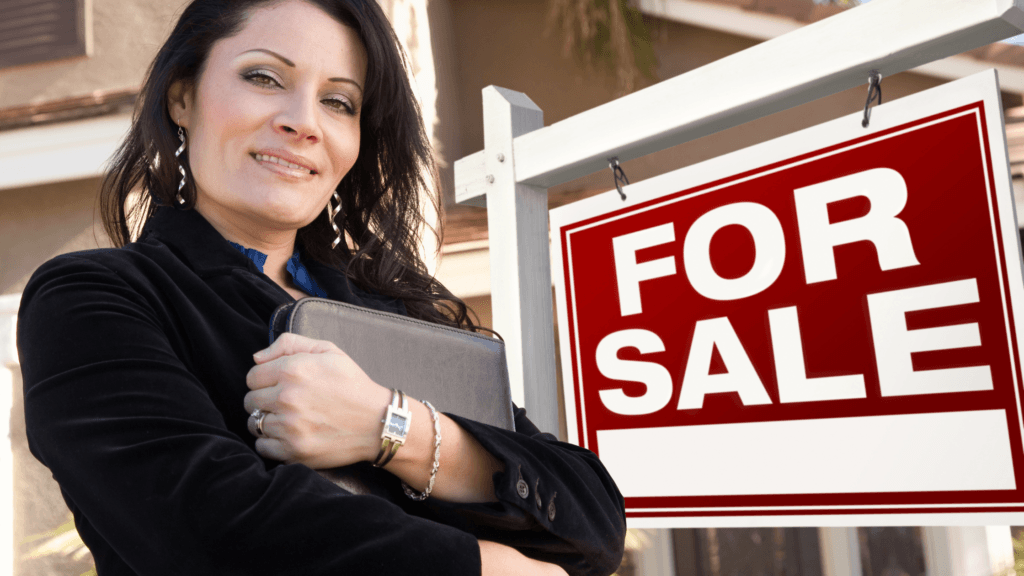 The Ultimate Cheat Real Estate Agent - Real Estate Agent with For Sale Sign board on Property